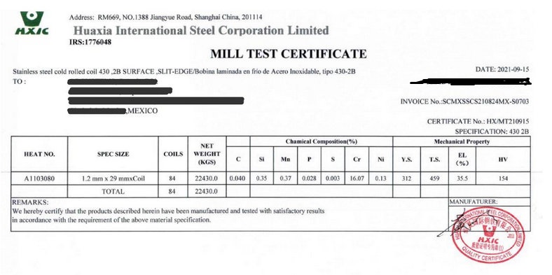 430 stainless steel strip, cold rolled stainless steel strip, 430 stainless steel properties, 430 stainless strips